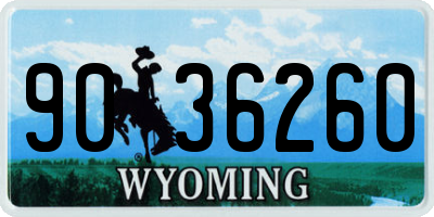 WY license plate 9036260