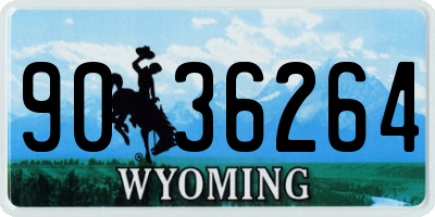 WY license plate 9036264