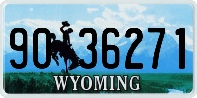 WY license plate 9036271