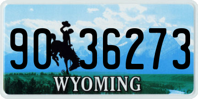 WY license plate 9036273