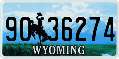 WY license plate 9036274