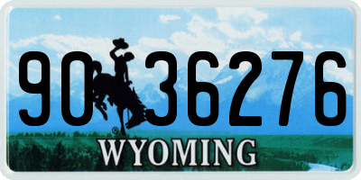 WY license plate 9036276