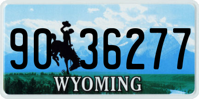 WY license plate 9036277