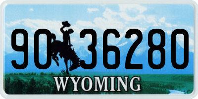 WY license plate 9036280