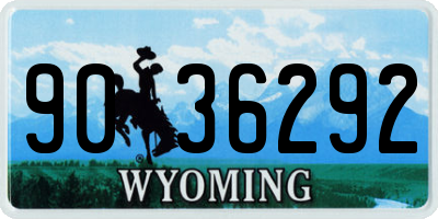 WY license plate 9036292