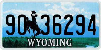 WY license plate 9036294