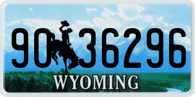 WY license plate 9036296