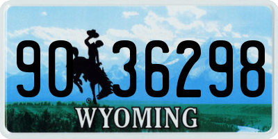 WY license plate 9036298