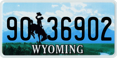 WY license plate 9036902