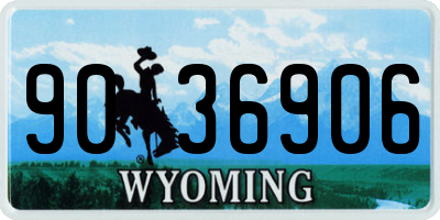 WY license plate 9036906