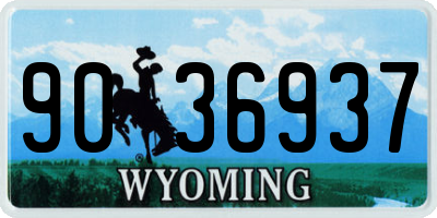 WY license plate 9036937