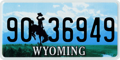 WY license plate 9036949