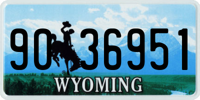 WY license plate 9036951