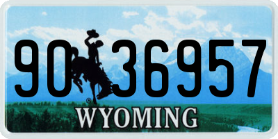 WY license plate 9036957
