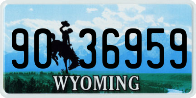 WY license plate 9036959