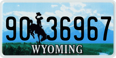 WY license plate 9036967