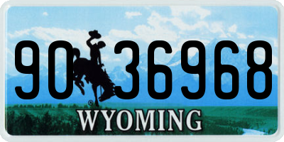 WY license plate 9036968