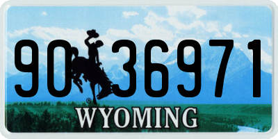 WY license plate 9036971