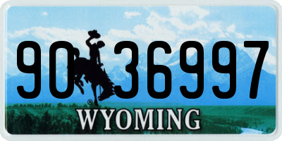 WY license plate 9036997