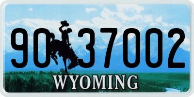 WY license plate 9037002