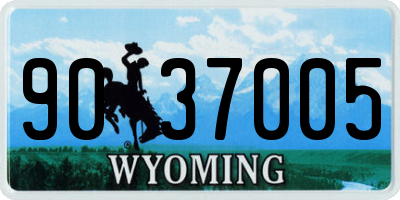 WY license plate 9037005