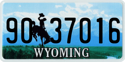WY license plate 9037016