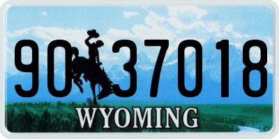 WY license plate 9037018