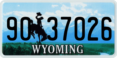 WY license plate 9037026