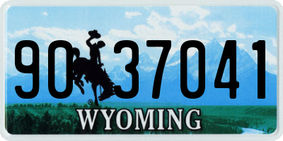 WY license plate 9037041