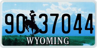 WY license plate 9037044