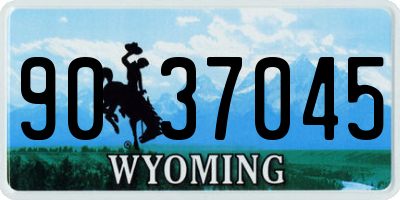 WY license plate 9037045