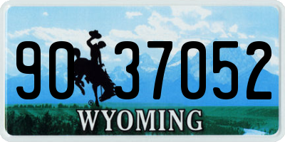 WY license plate 9037052