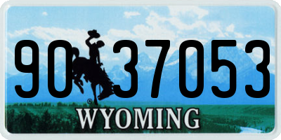 WY license plate 9037053
