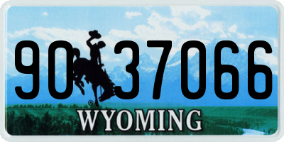 WY license plate 9037066