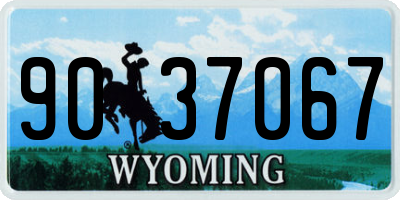 WY license plate 9037067