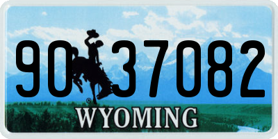 WY license plate 9037082