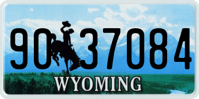 WY license plate 9037084
