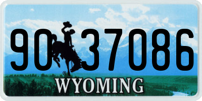 WY license plate 9037086