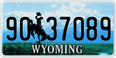WY license plate 9037089