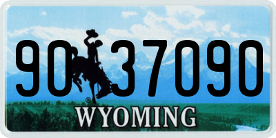 WY license plate 9037090