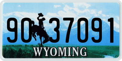 WY license plate 9037091