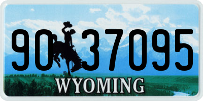 WY license plate 9037095