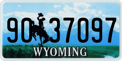 WY license plate 9037097