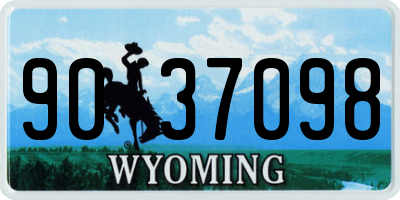 WY license plate 9037098