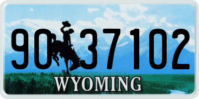 WY license plate 9037102