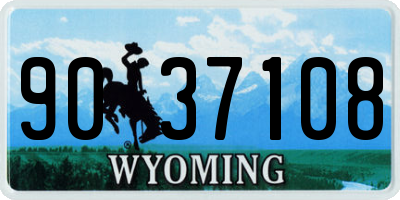 WY license plate 9037108