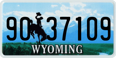 WY license plate 9037109