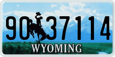 WY license plate 9037114