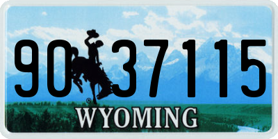 WY license plate 9037115