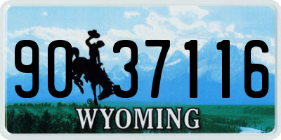 WY license plate 9037116